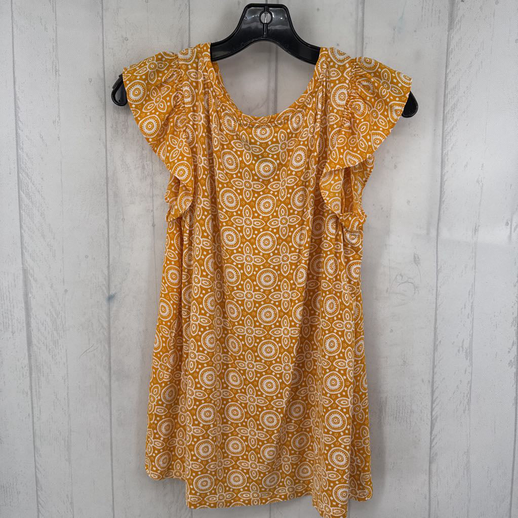 S printed flutter slv top