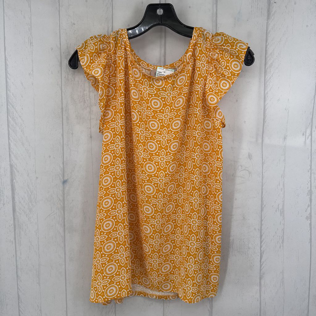 S printed flutter slv top
