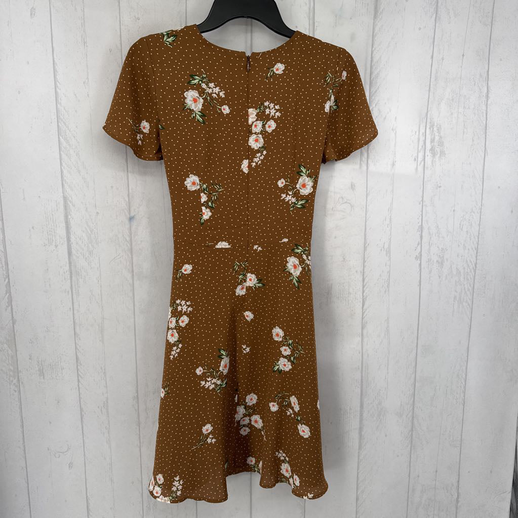 0 flo & polka dot v-neck s/s dress