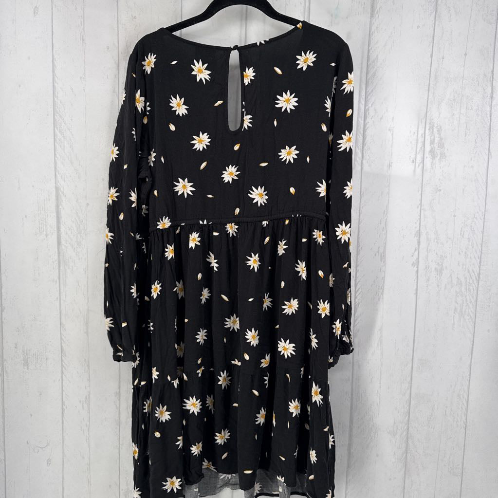 1 elbow slv flower print dress