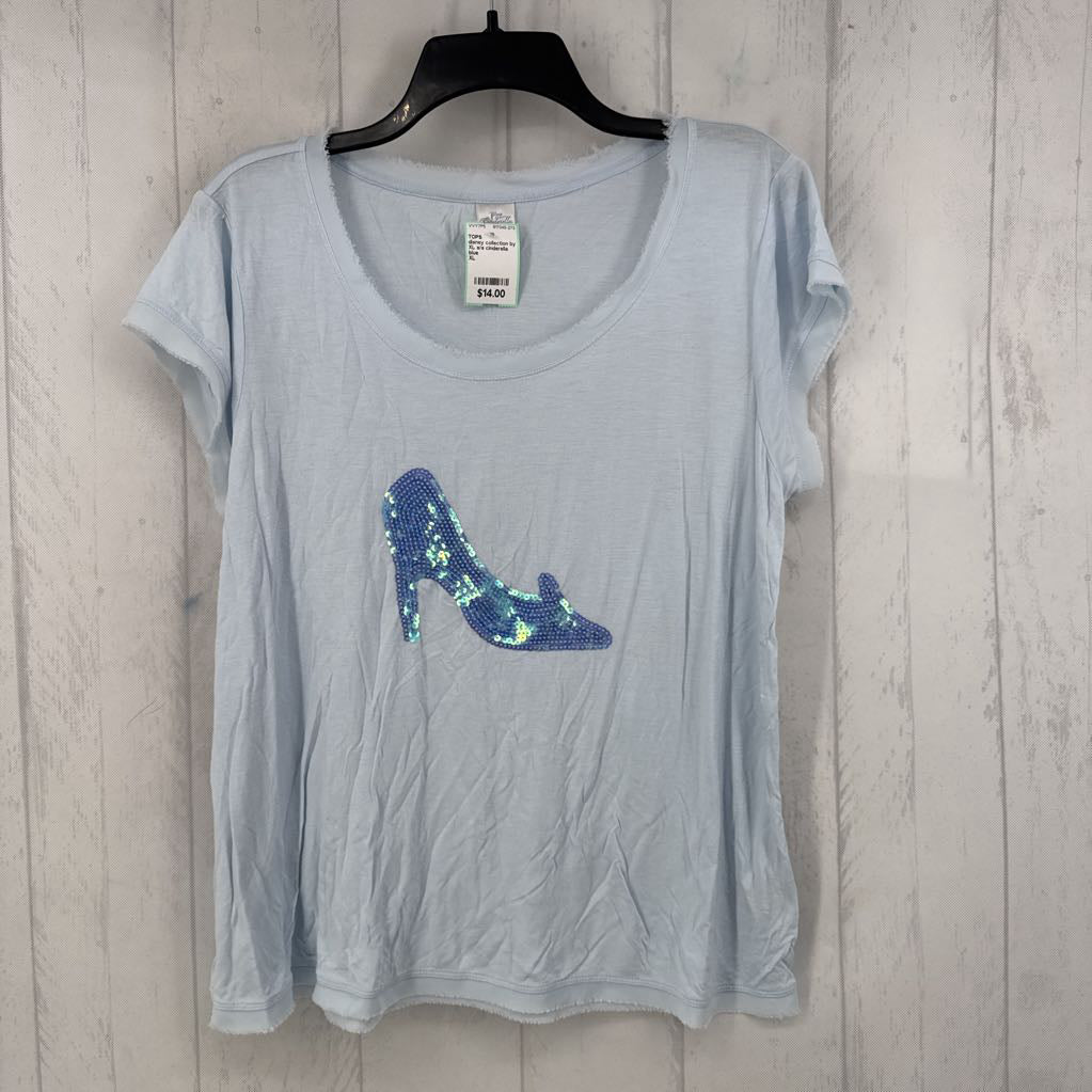 XL s/s cinderella slipper top