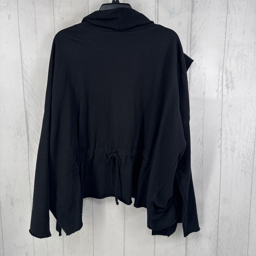 O/S ruched flowy front cardi