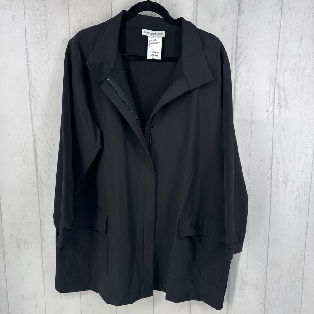 1X nylon zip-up jacket