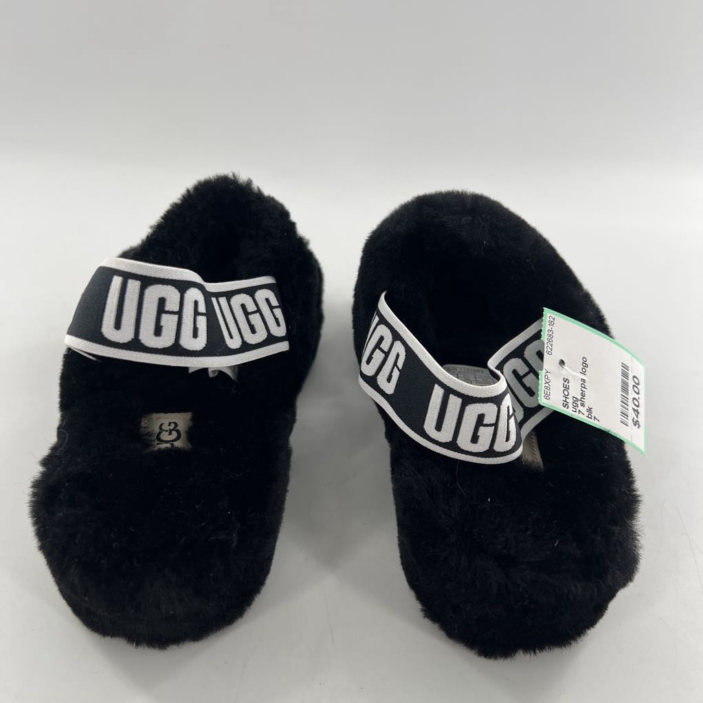 7 sherpa logo elastc strap slides