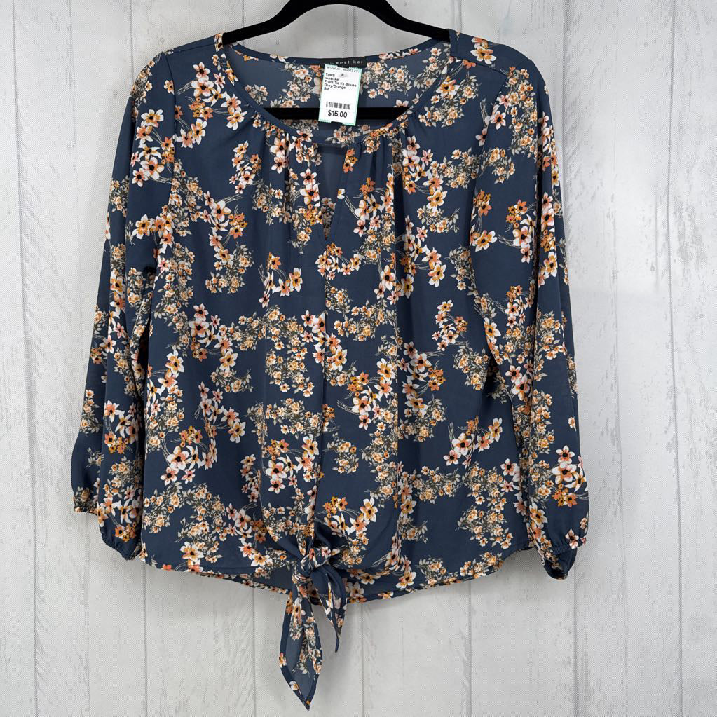 Front Tie l/s Blouse