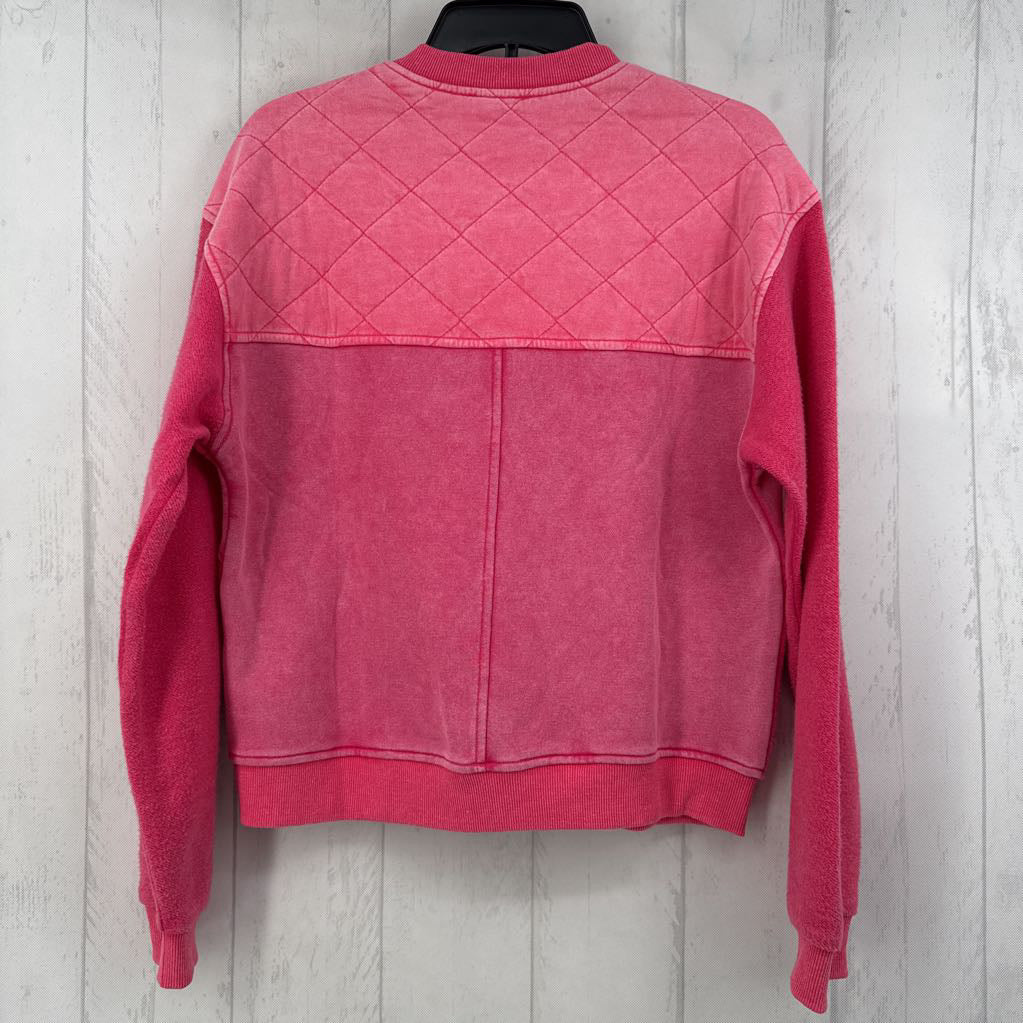 Quilted Bomber Zip-Up Jacket