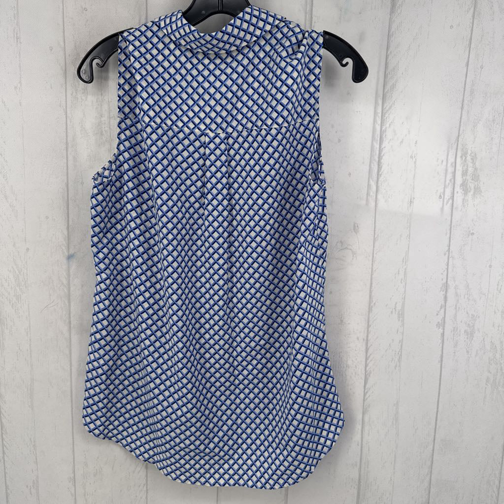 M checkered button down slvls top