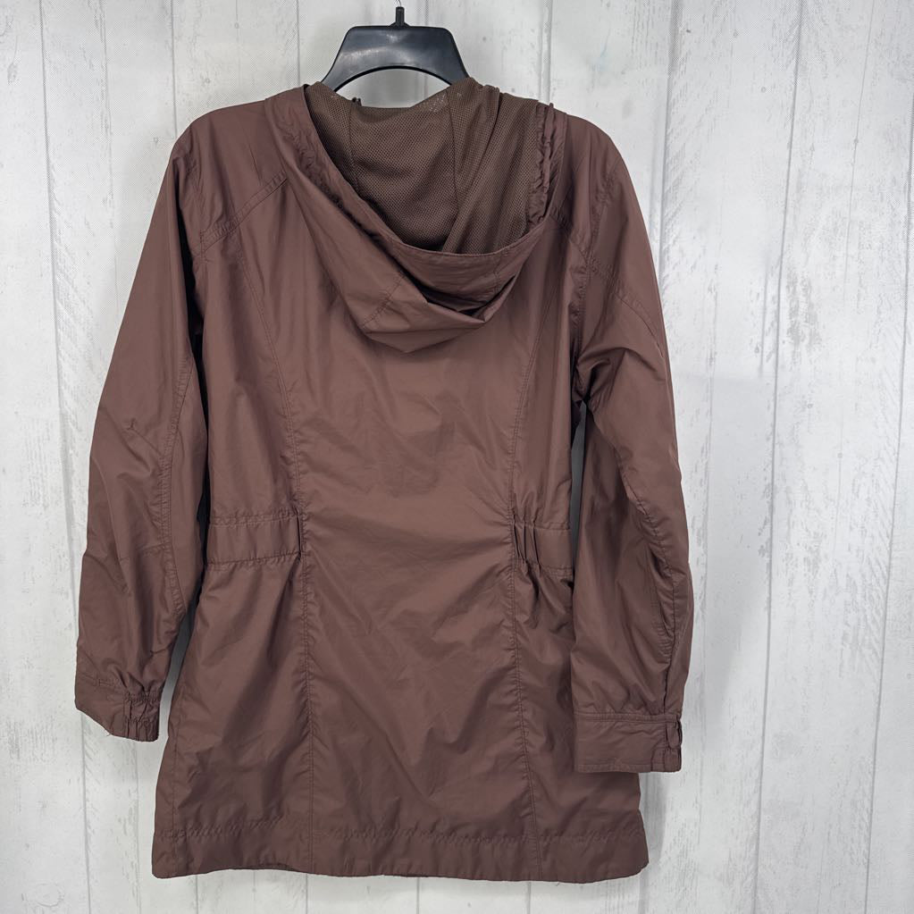 S nylon hooded jacket