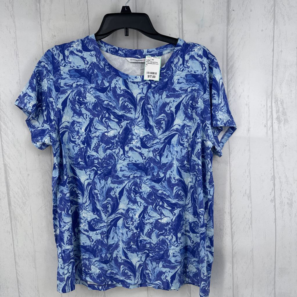 L swirled print s/s tee