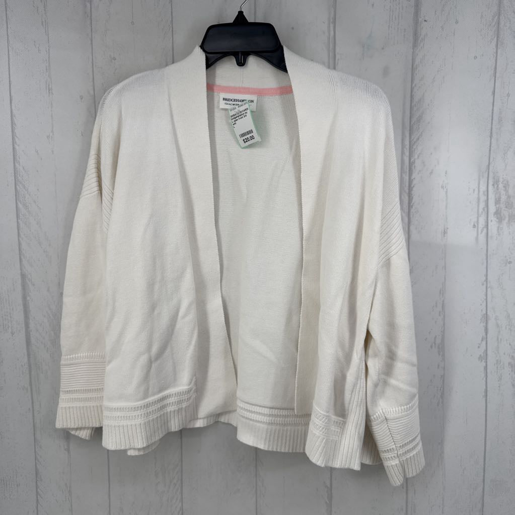L open front 3/4 slv cardi