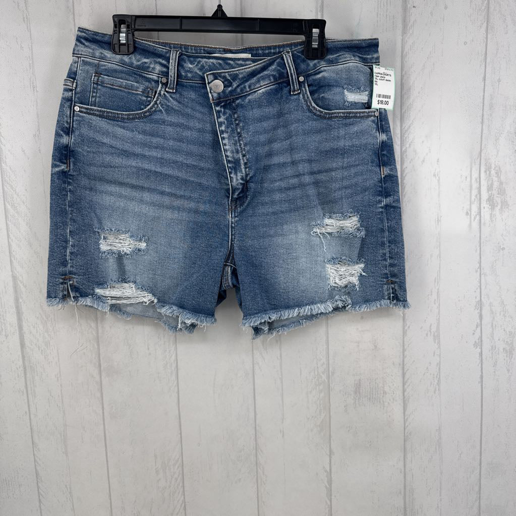 1XL cutoff denim shorts