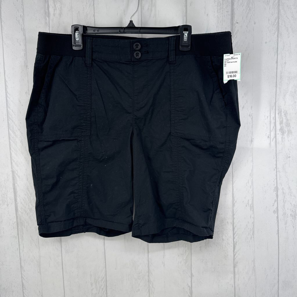 2X twill bermuda shorts
