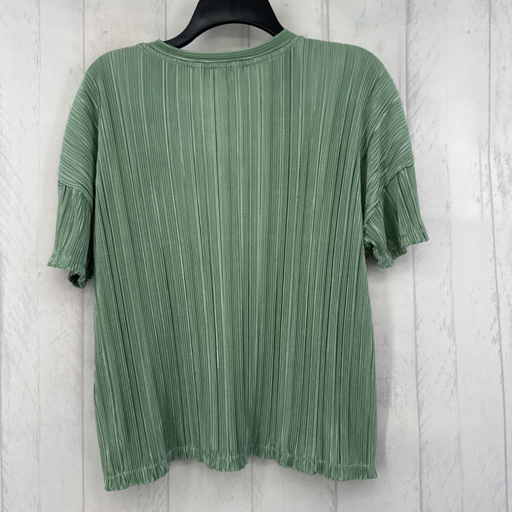 M pleated s/s top