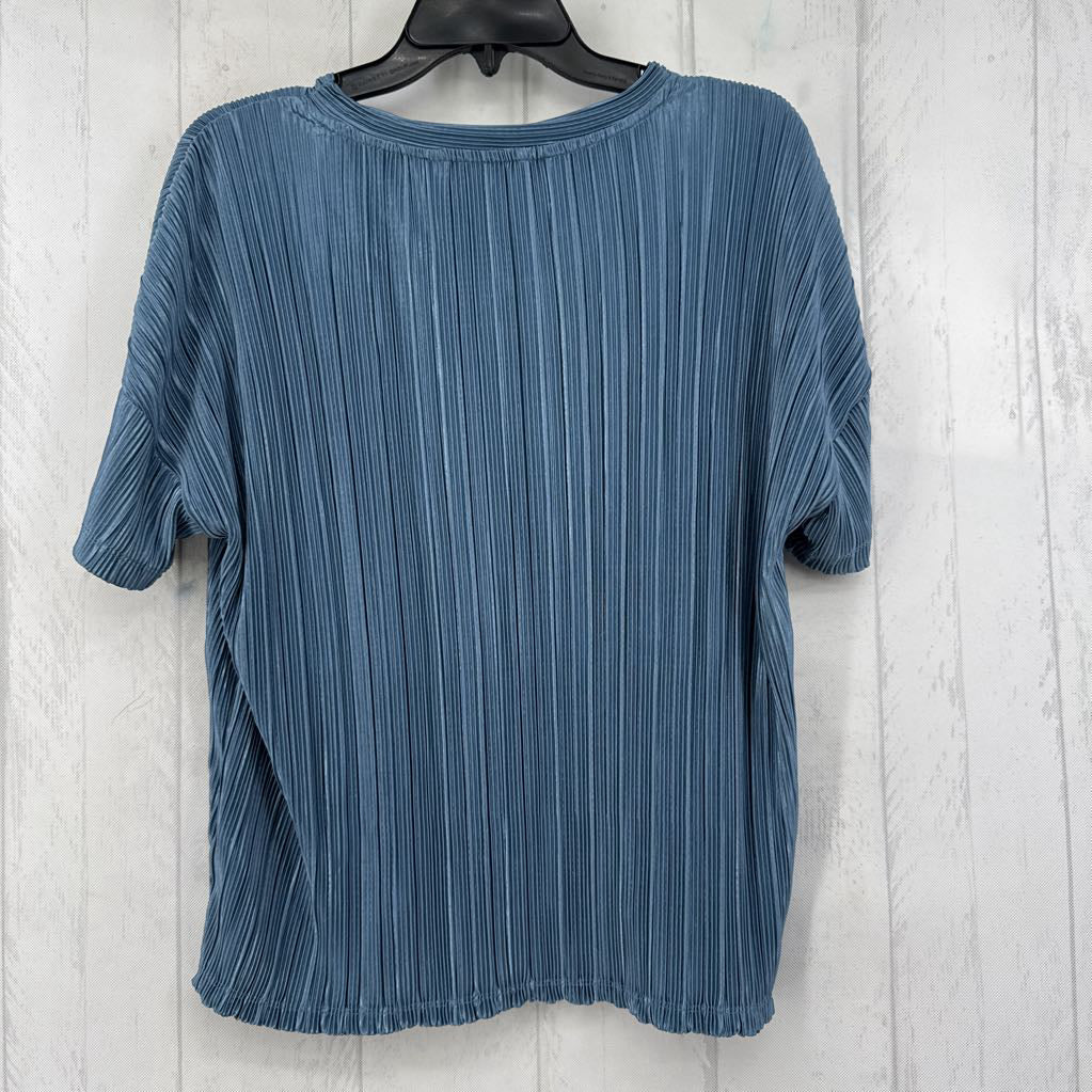 M pleated s/s top