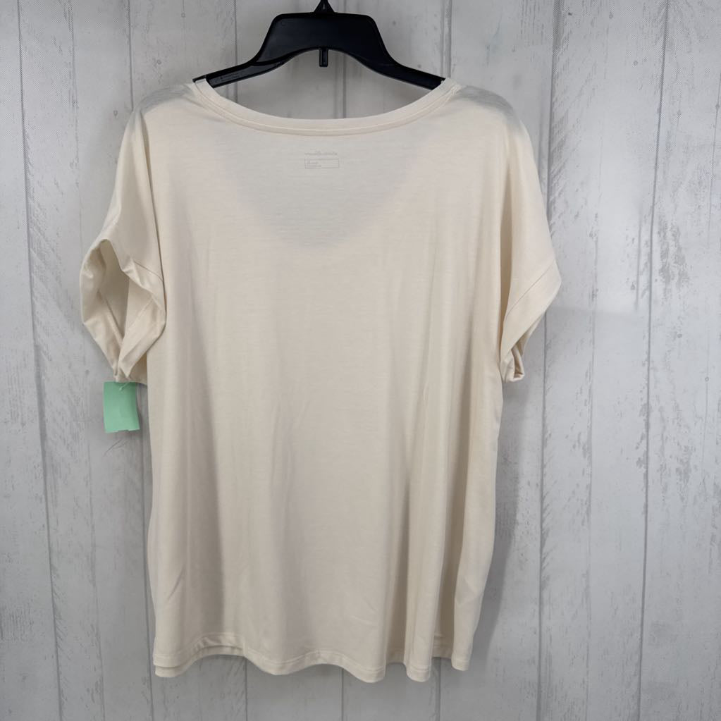 XL scoop neck drop shoulder tee