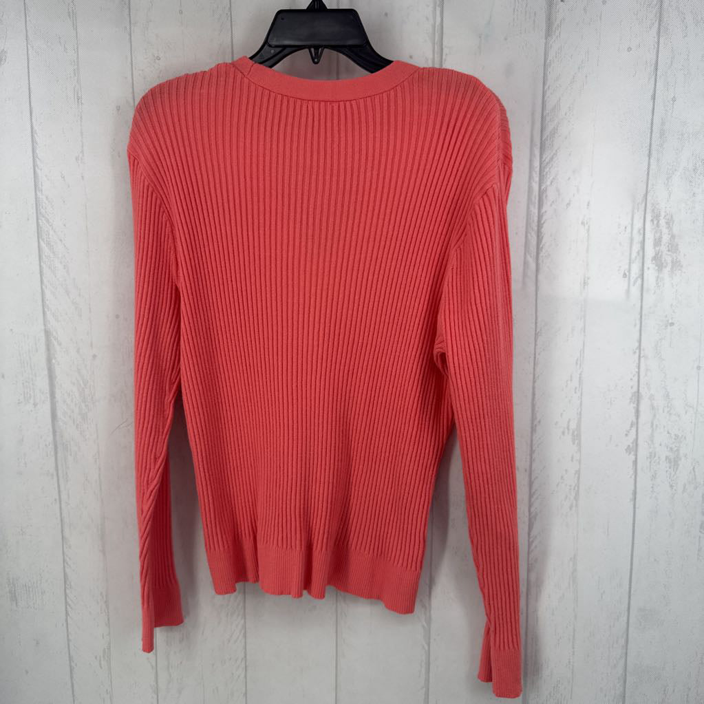 XL ribbed button down cardi