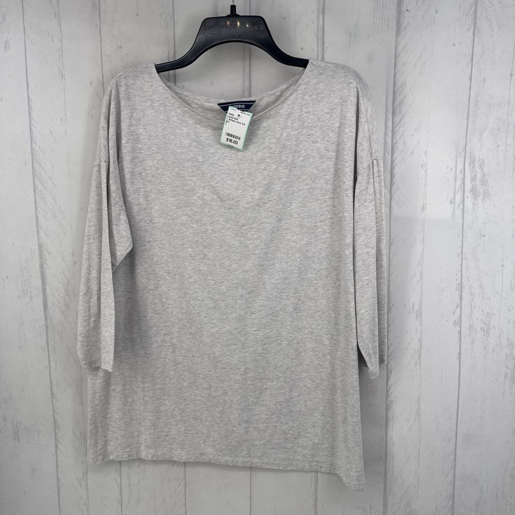 L bateau neck 3/4 slv tee