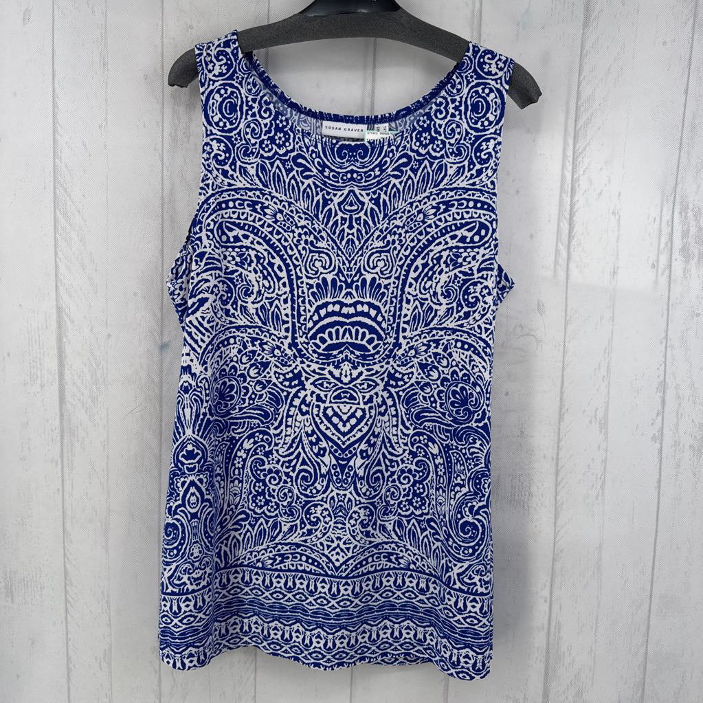 L print scoop neck tank