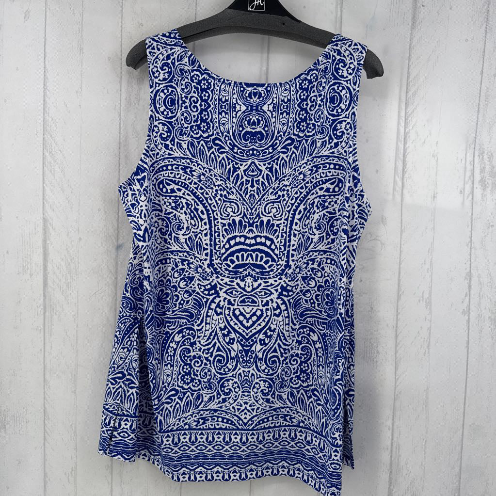 L print scoop neck tank