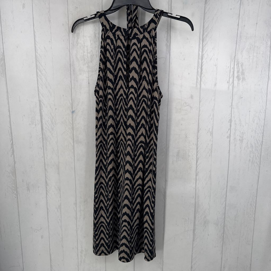 M animal print belted slvls dress