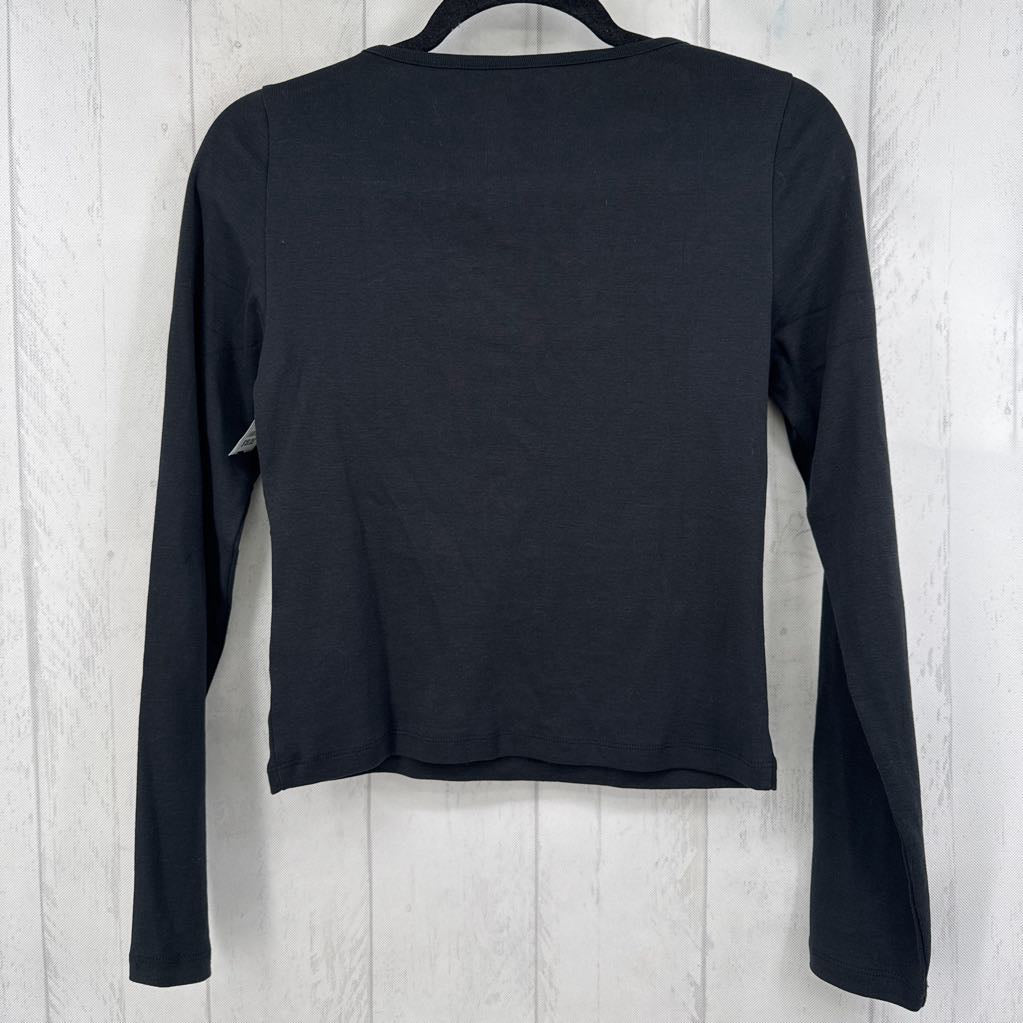 M scoop neck l/s crop tee