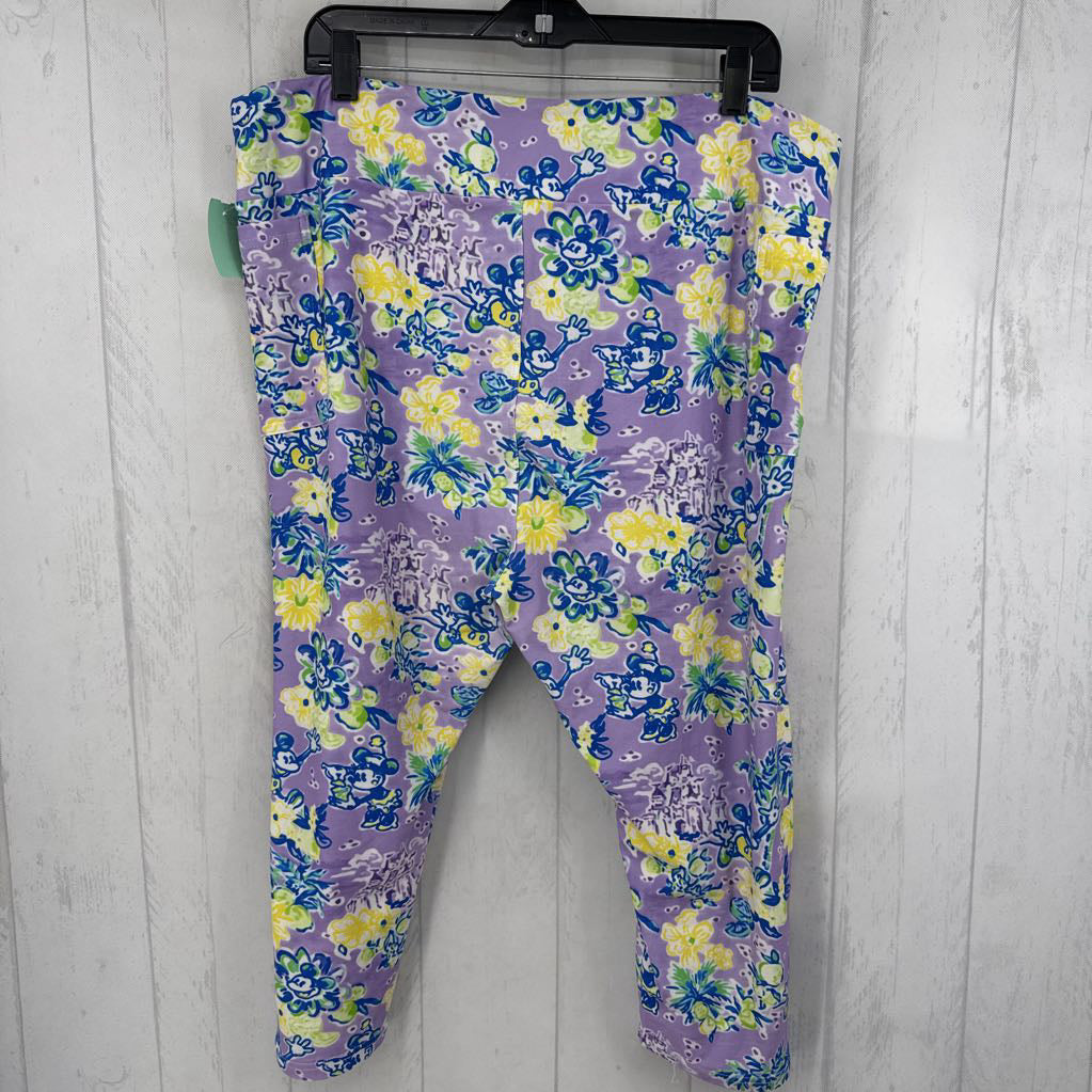 2X T/C mickey mouse & flo print legging