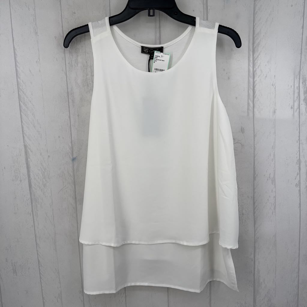 M layered hem flowy tank