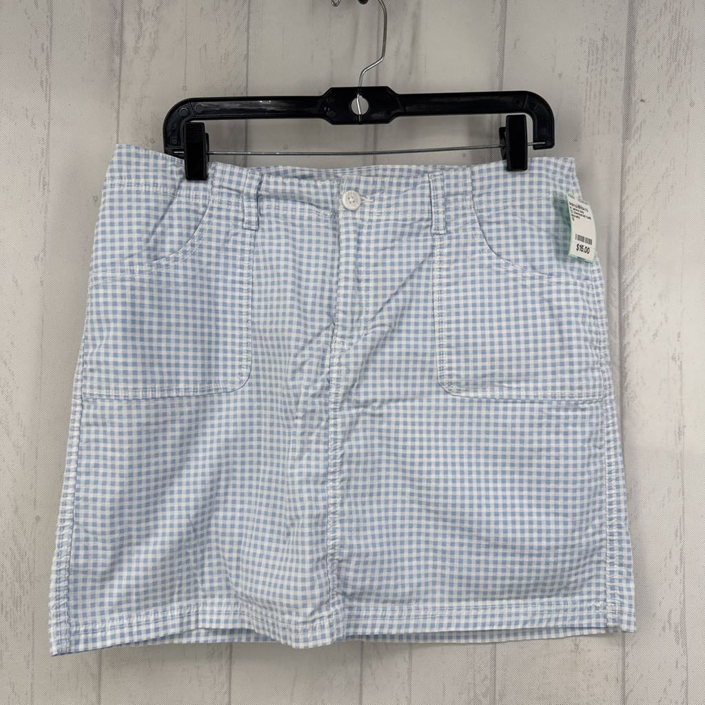 12 checkered twill skort