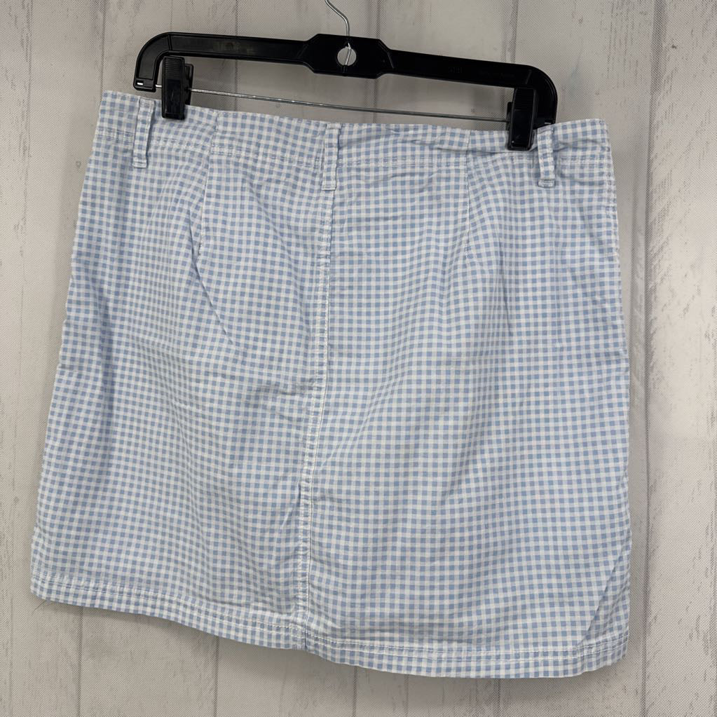 12 checkered twill skort