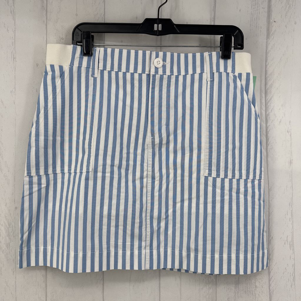 12 striped twill skort