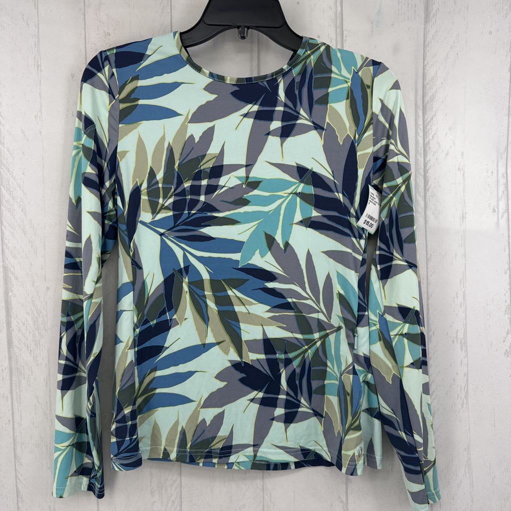 S leaf print l/s tee