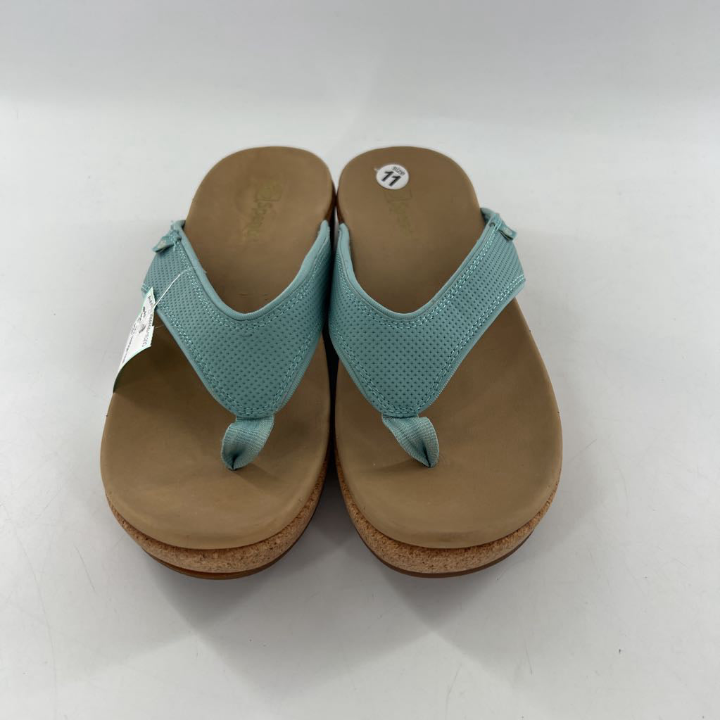 11 cork wedge heel thong sandal