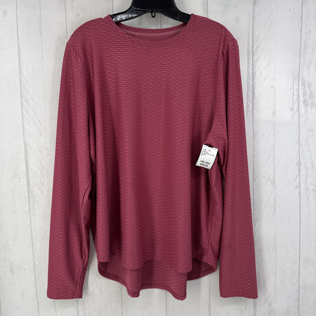1X textured l/s tee