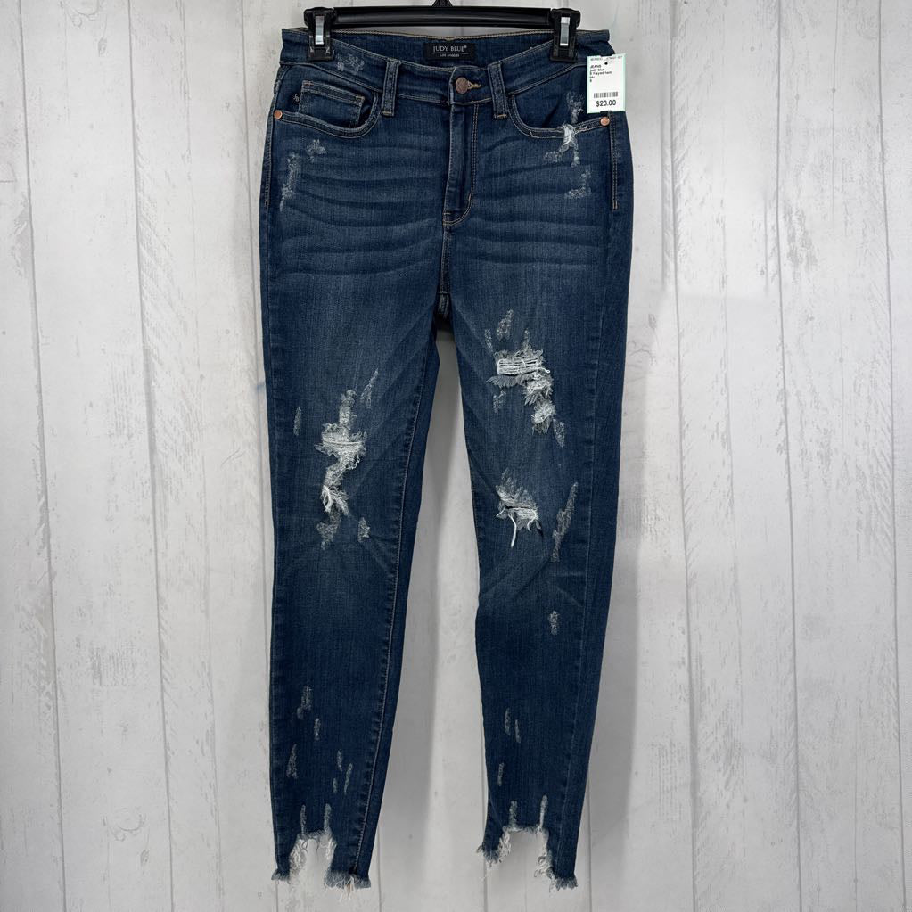 5 frayed hem skinny fit jean