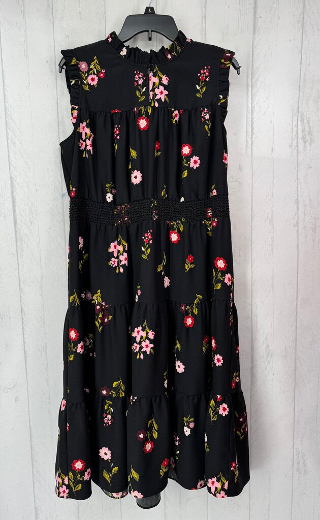 XL flo print slvls dress