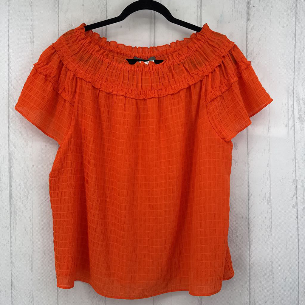 L smocked s/s top