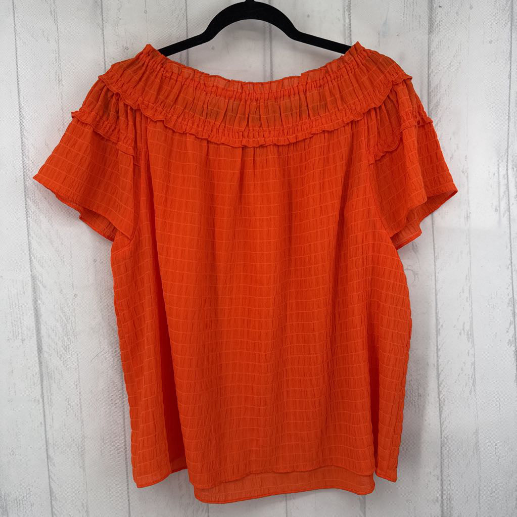 L smocked s/s top