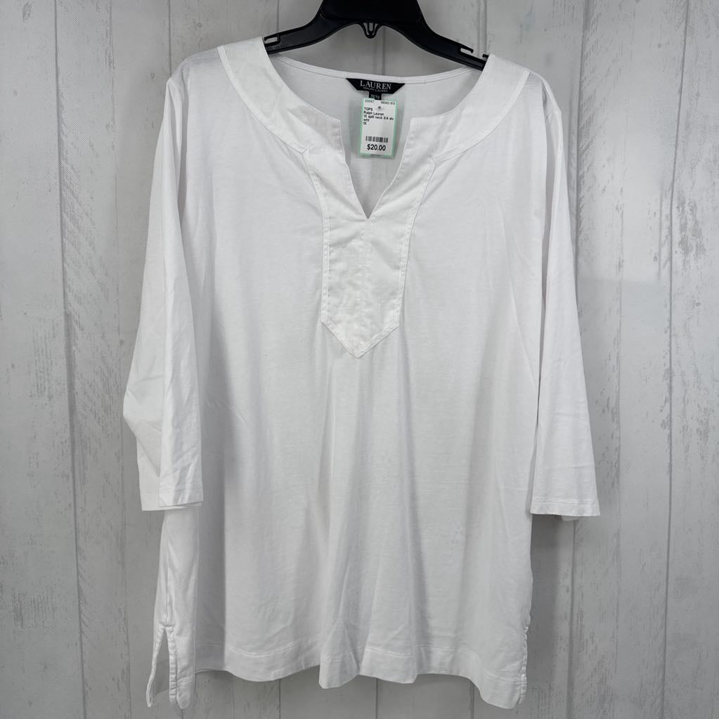 1X split neck 3/4 slv tunic