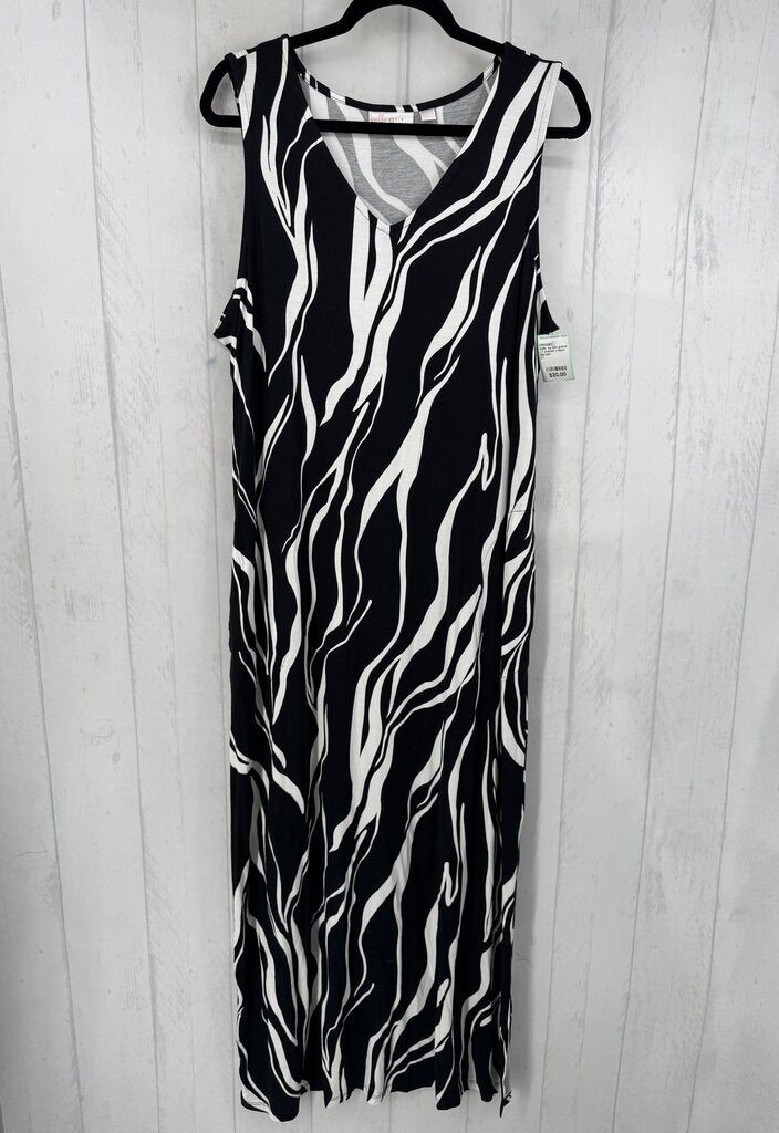 LT printed v-neck slvls dress