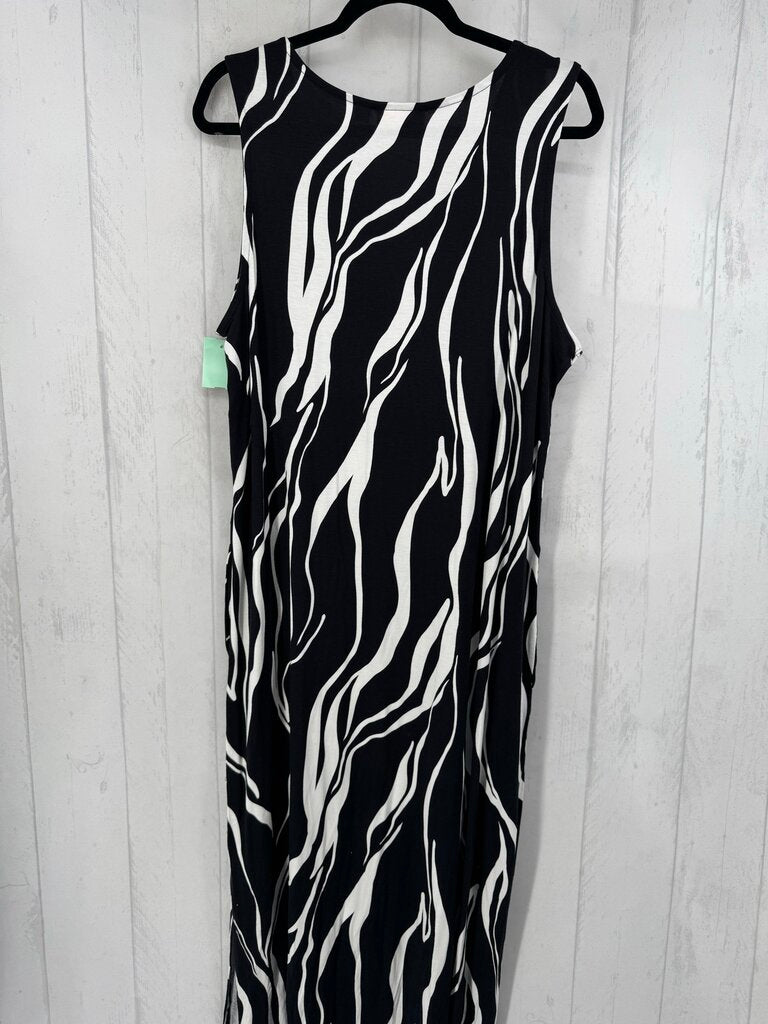 LT printed v-neck slvls dress