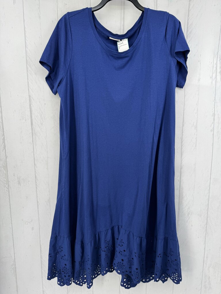 XL eyelet hem s/s dress