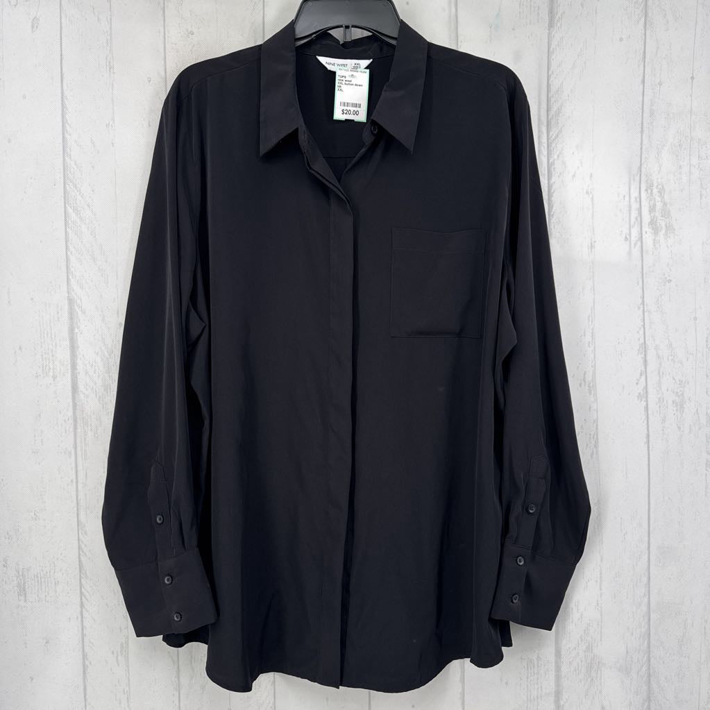 XXL button down l/s top