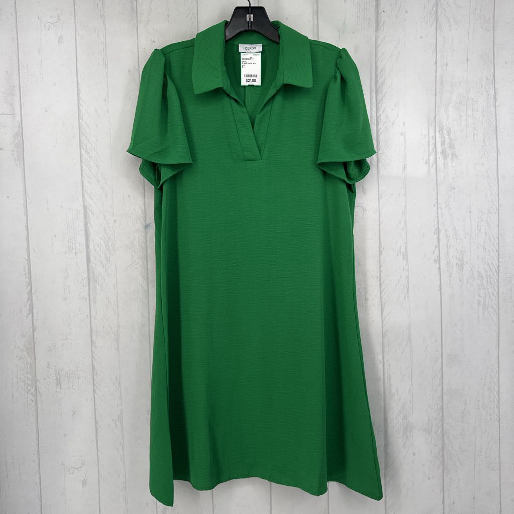 S split neck s/s dress