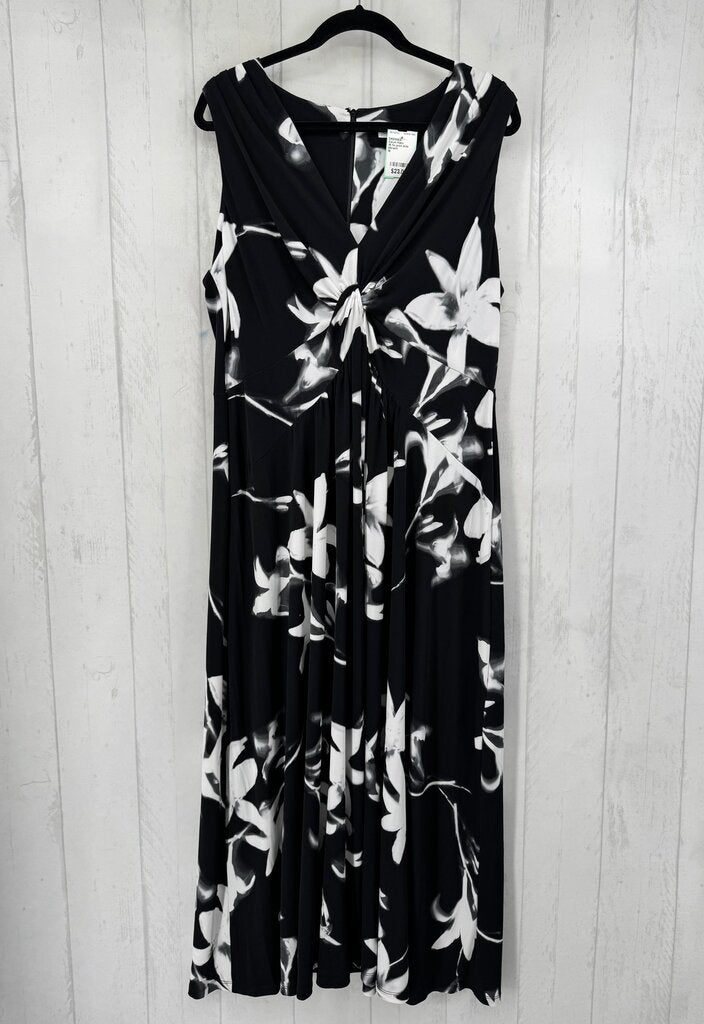 16 flo print slvls maxi dress