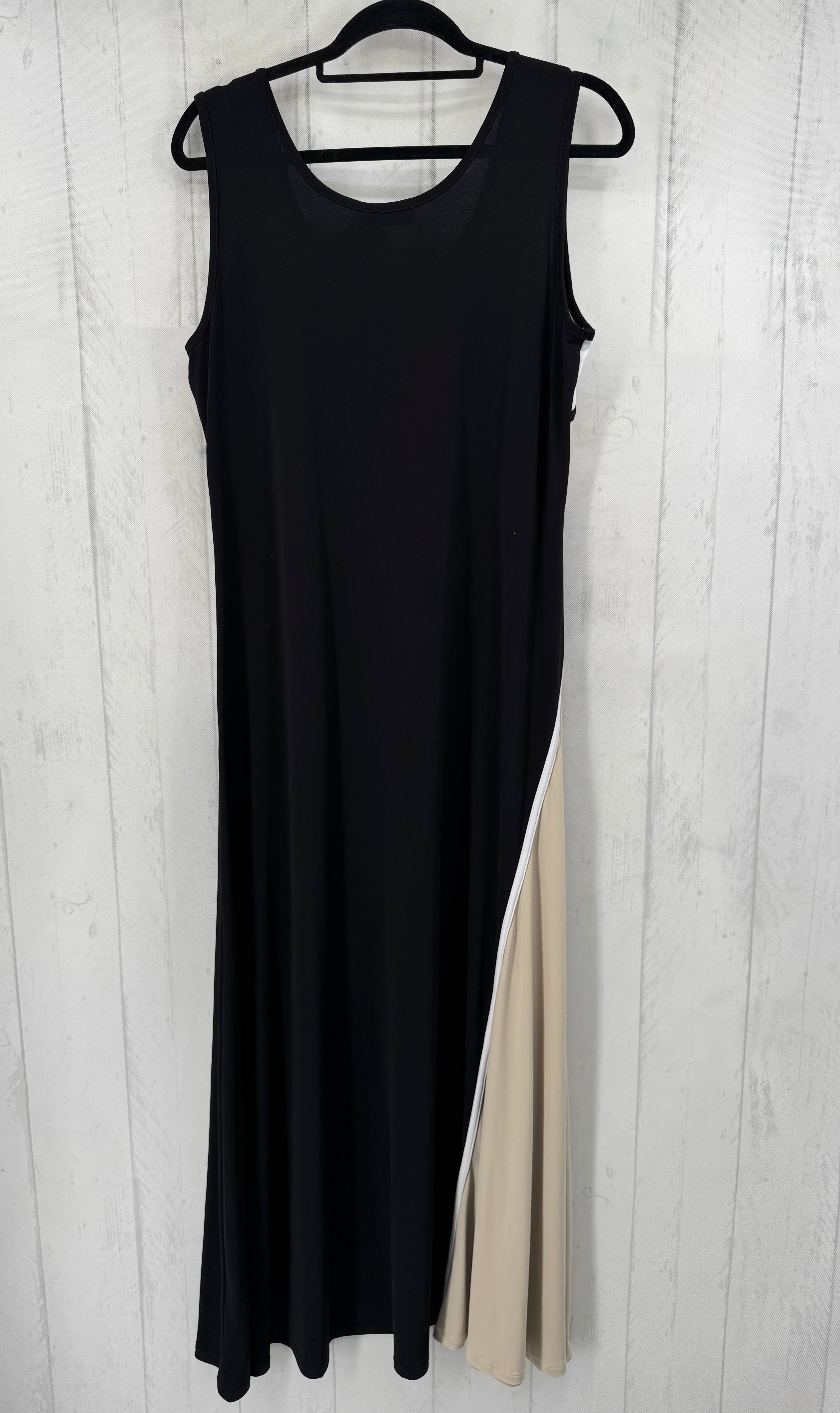 XL colorblock slvls maxi dress