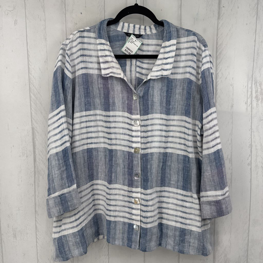 3x striped linen top