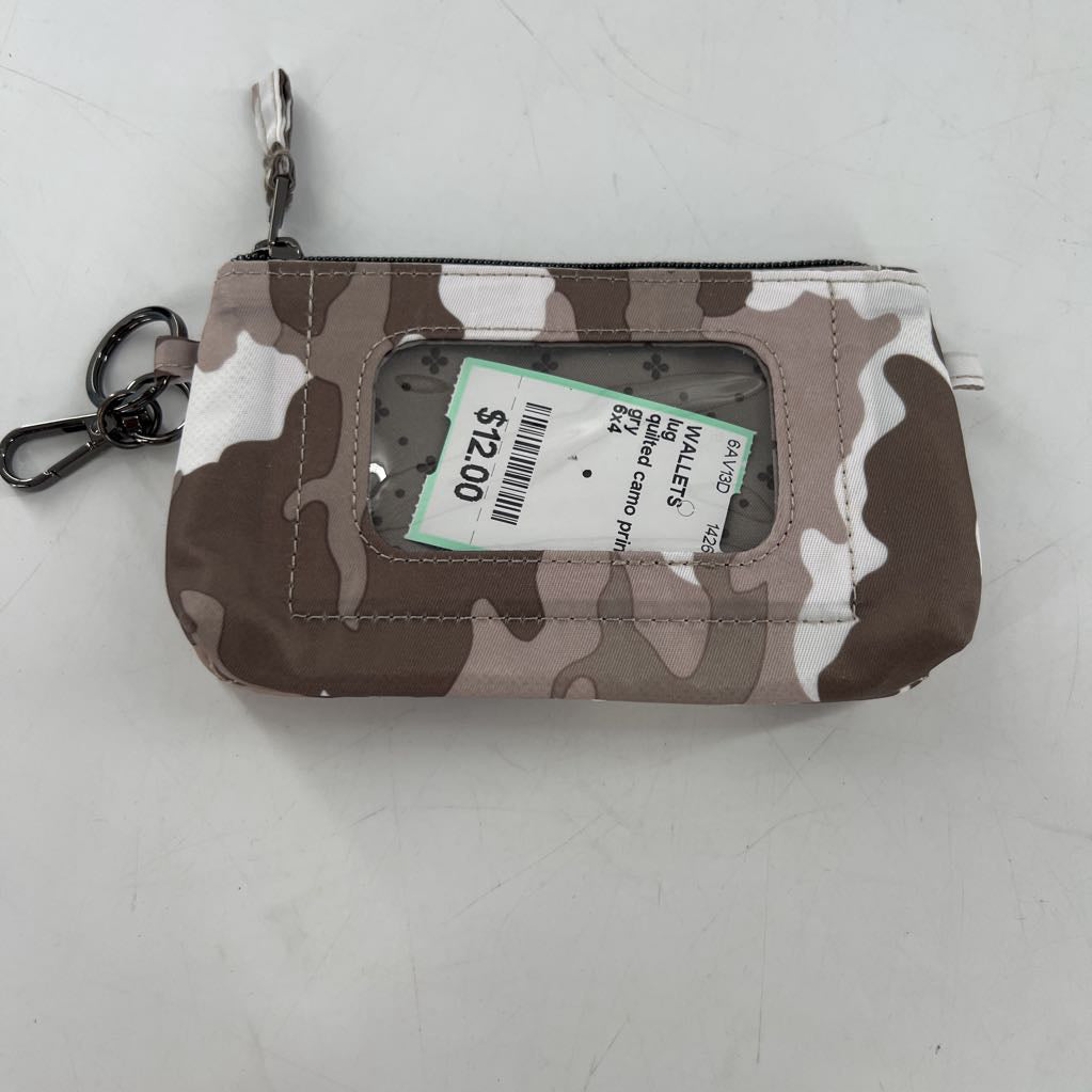 quilted camo print i.d. wallet