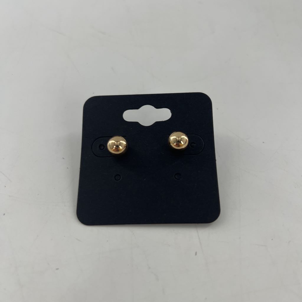 gold ball post earrings