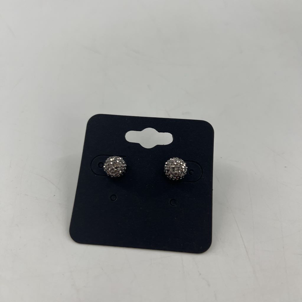 rhinestone ball post earrings