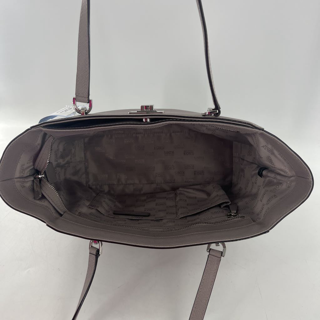 top zip saffiano leather tote